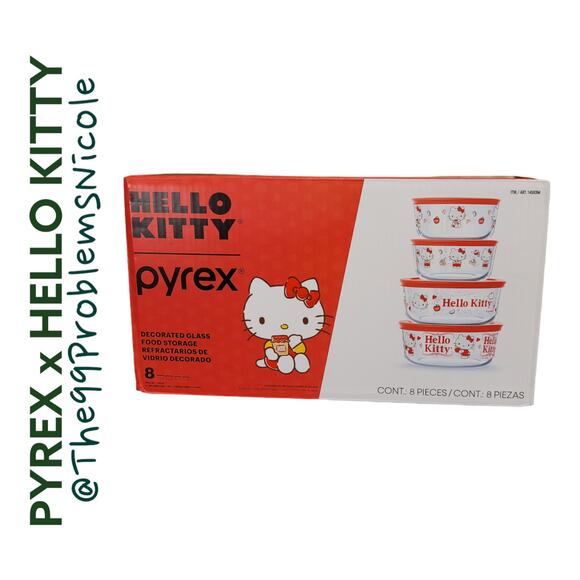 Pyrex Hello Kitty Glass Storage Set - Picture 4 of 8